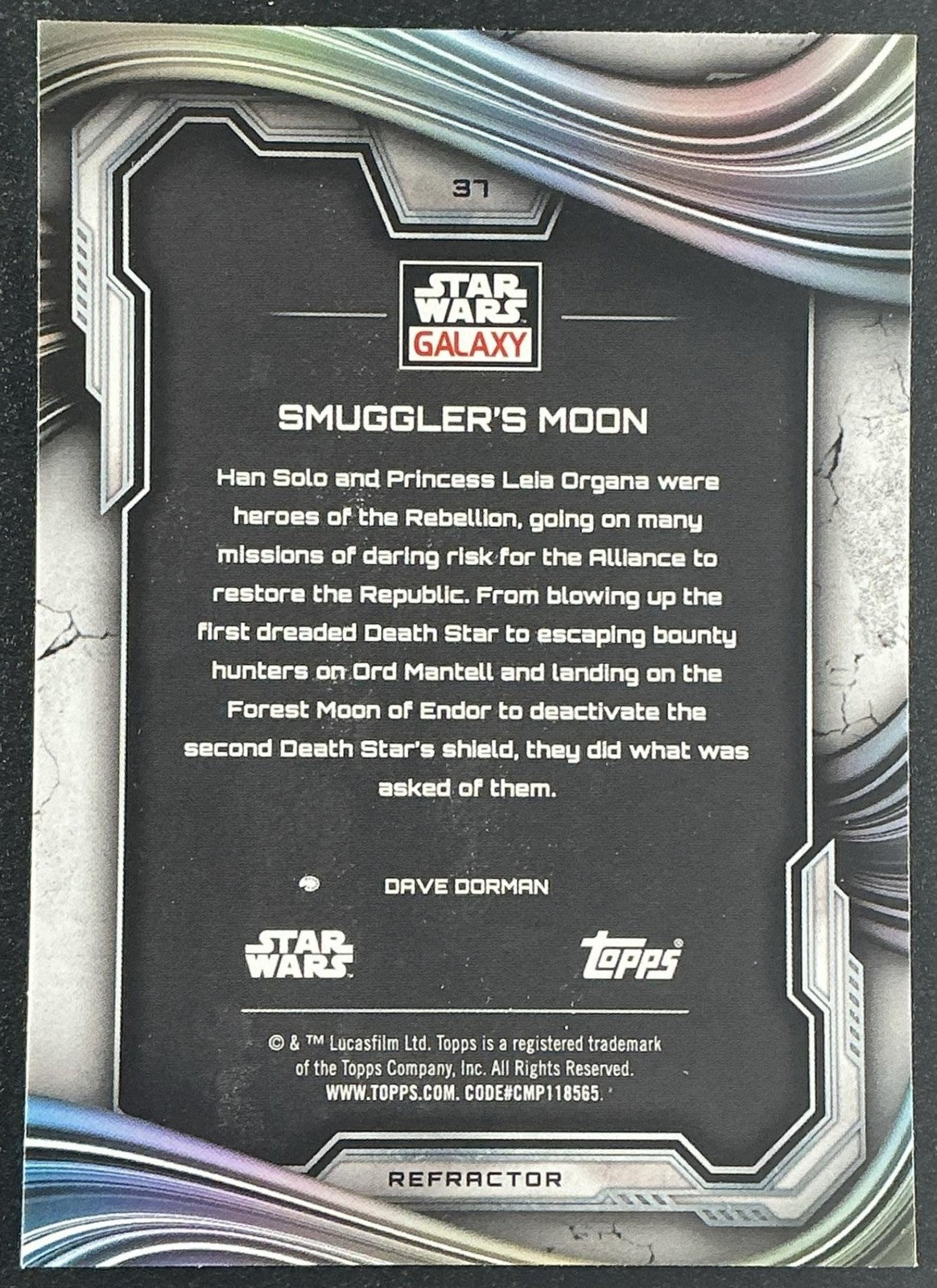 SMUGGLER'S MOON 2025 TOPPS CHROME STAR WARS GALAXY #37 REFRACTOR
