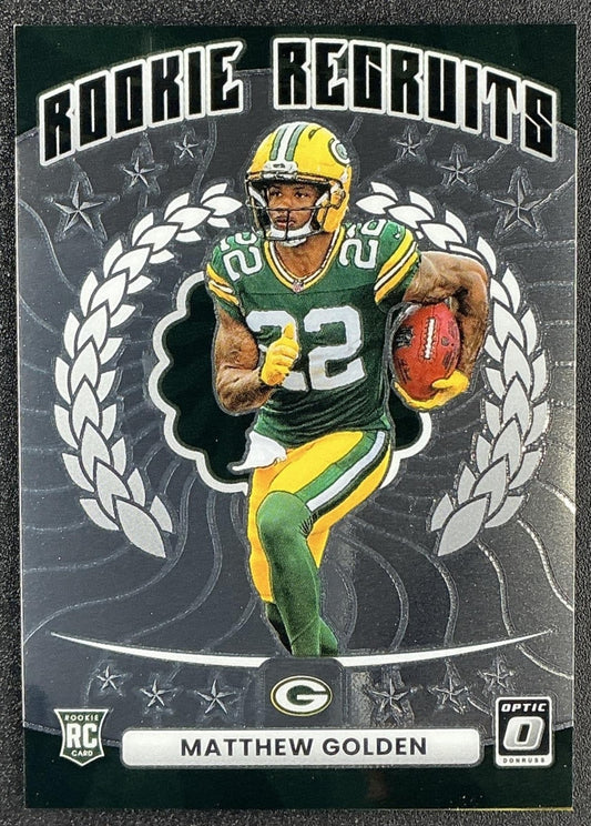 MATTHEW GOLDEN 2025 PANINI DONRUSS OPTIC #8 ROOKIE RECRUITS RC PACKERS