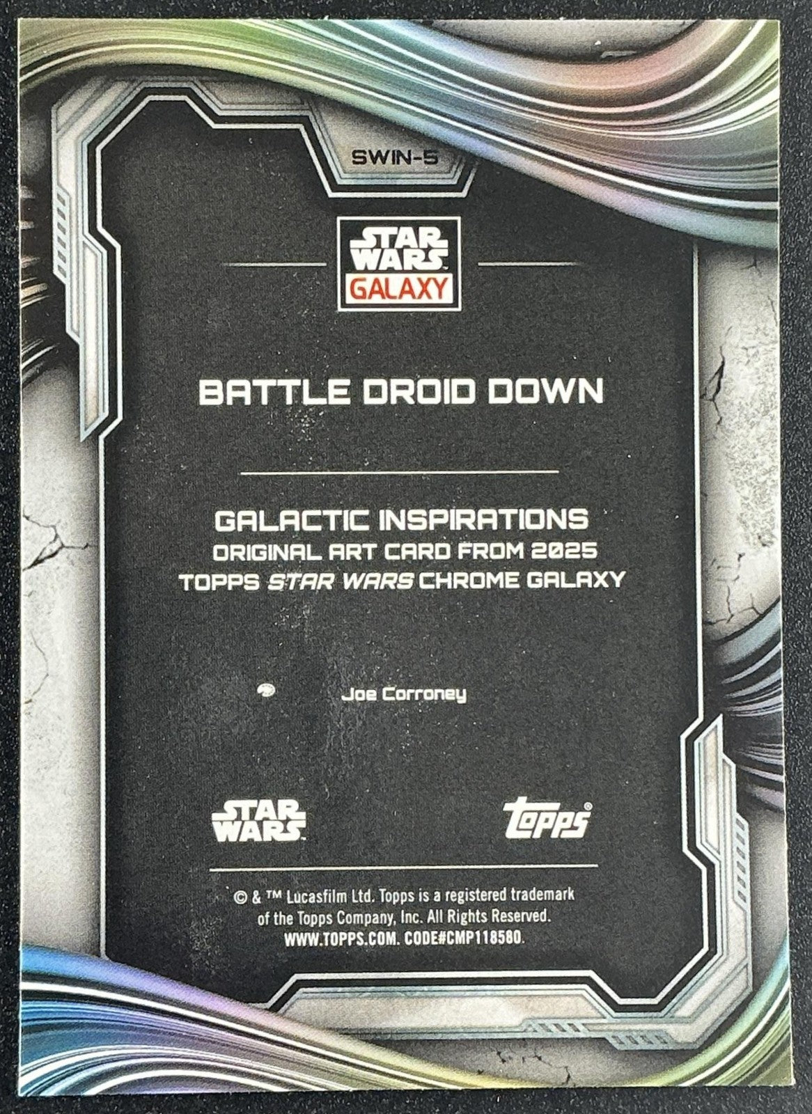 2025 Topps Chrome Star Wars Battle Droid Down #SWIN-5 Galactic Inspirations
