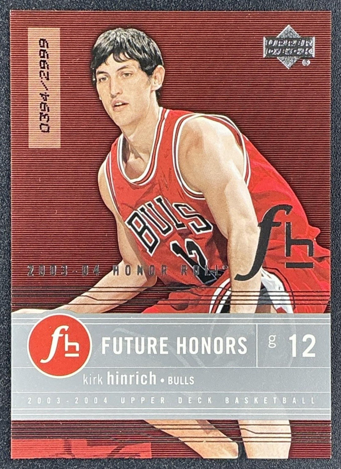 2003 UPPER DECK KIRK HINRICH FUTURE HONORS /2999 BULLS