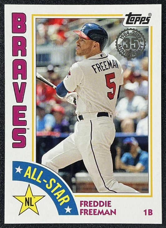 FREDDIE FREEMAN 2019 TOPPS #84AS-FF 1984 BASEBALL ALL-STARS BRAVES