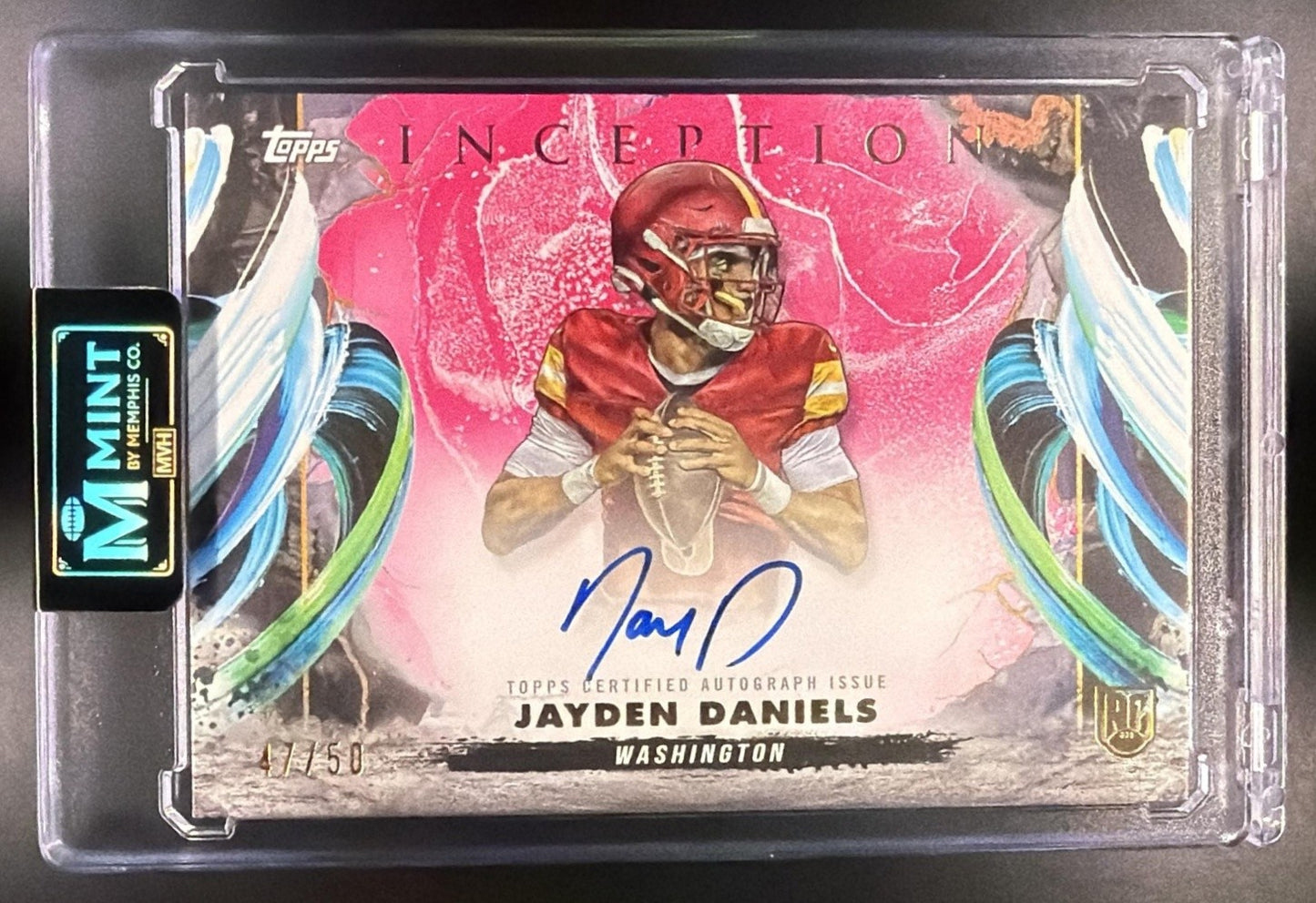 2024 Topps Inception Jayden Daniels #RAV-JD Rookie Auto Variations /50 RC SSP