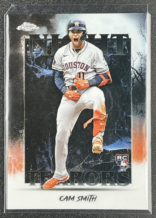 CAM SMITH 2025 TOPPS CHROME UPDATE #NT-19 NIGHT TERRORS RC ASTROS