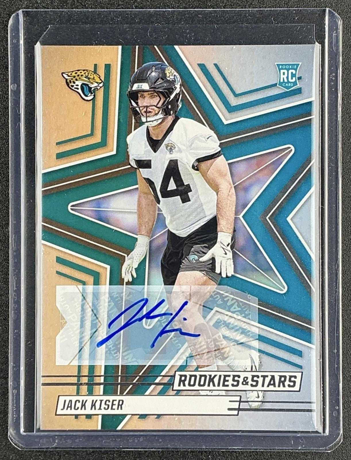 JACK KISER 2025 PANINI ROOKIES & STARS #129 SIGNATURES RC AUTO JAGUARS