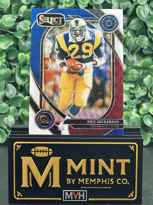 ERIC DICKERSON 2024 PANINI SELECT TRI COLOR PRIZM CLUB LEVEL #255 HOF /149 RAMS