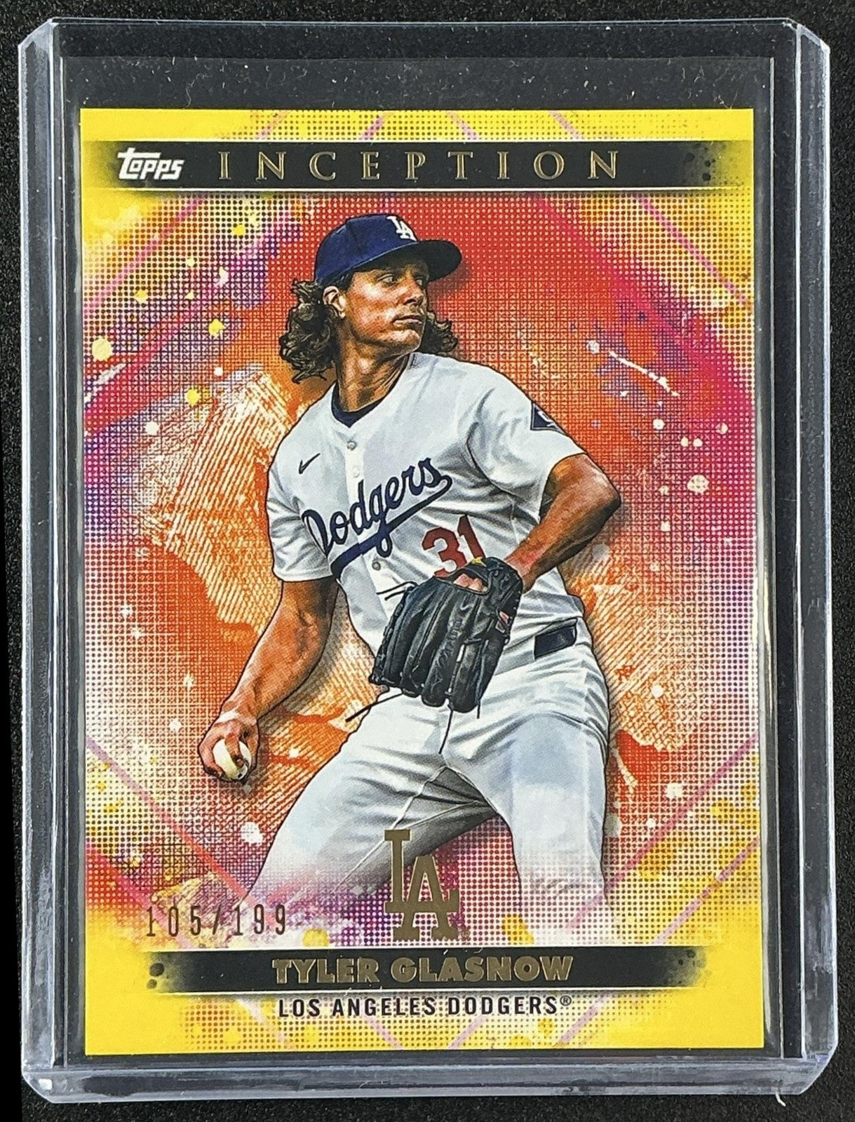 TYLER GLASNOW 2024 TOPPS INCEPTION #9 YELLOW 105/199 DODGERS