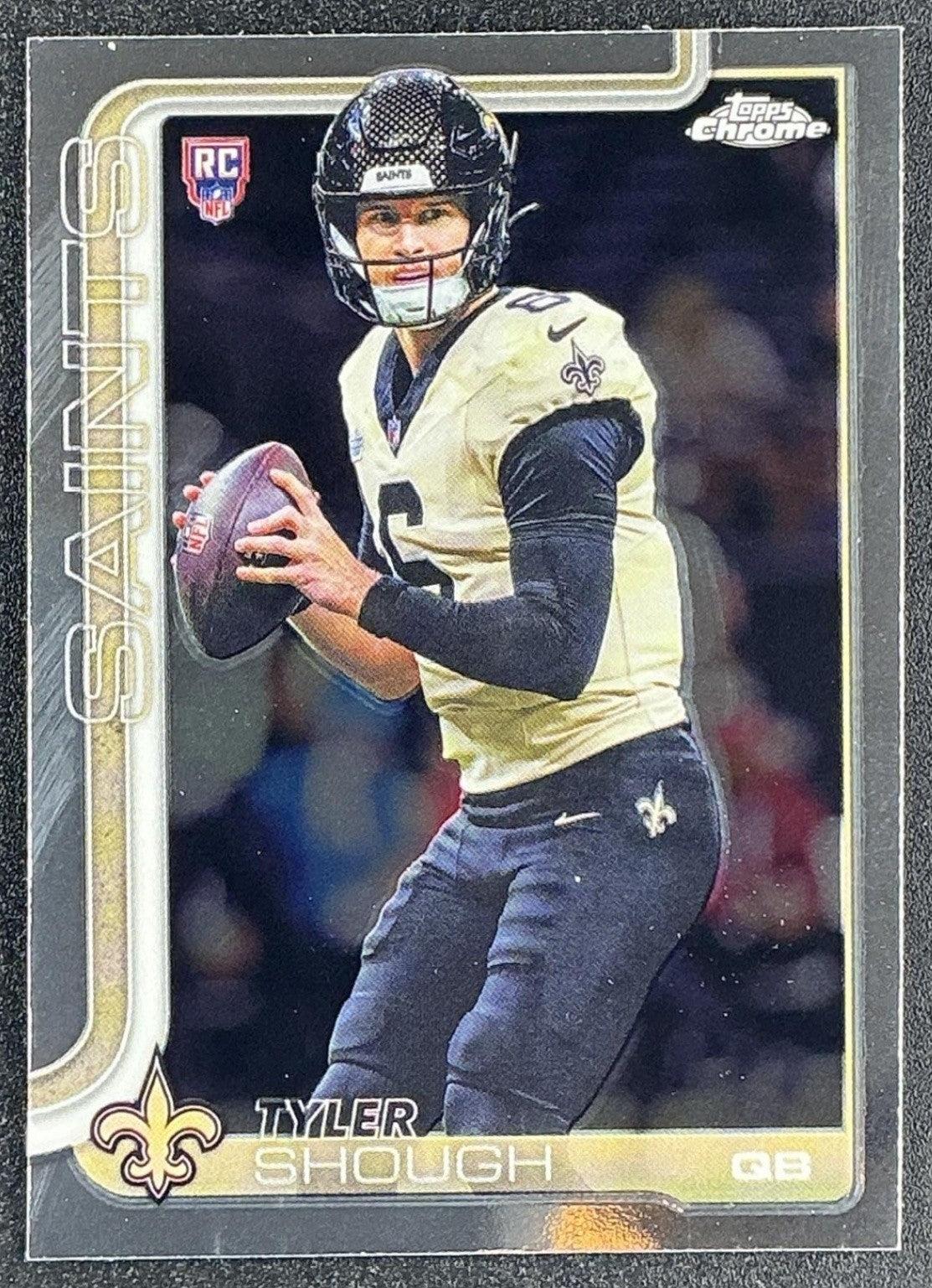 TYLER SHOUGH 2025 TOPPS CHROME #398 ROOKIE RC SAINTS