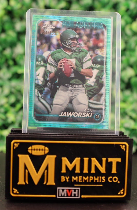 RON JAWORKSI 2024 TOPPS CHROME  /199 AQUA SPARKLE REFRACTOR EAGLES COLOR MATCH
