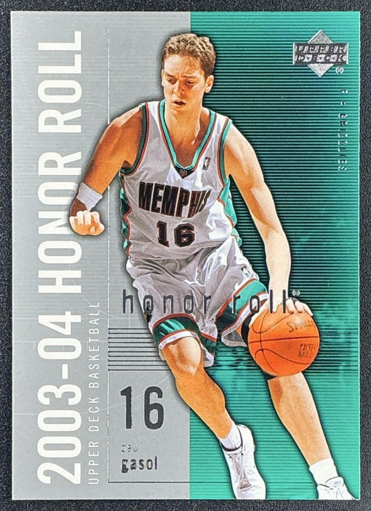 PAU GASOL 2003-04 UPPER DECK HONOR ROLL #39 GRIZZLIES