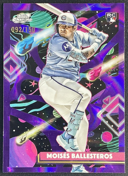 2025 Topps Cosmic Chrome Moises Ballesteros #58 Purple Nebula Refractor /150 RC