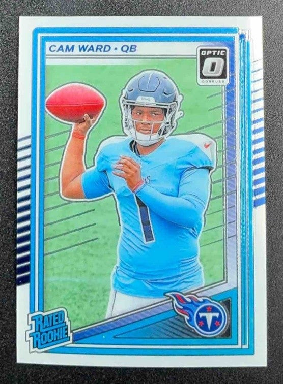 CAM WARD 2025 PANINI DONRUSS OPTIC #293 RATED ROOKIE TITANS