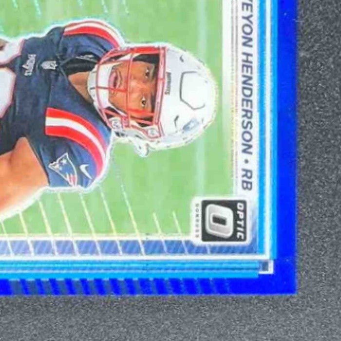 2025 Panini Donruss Optic TreVeyon Henderson #248 Rated Rookie Blue Hyper Prizm