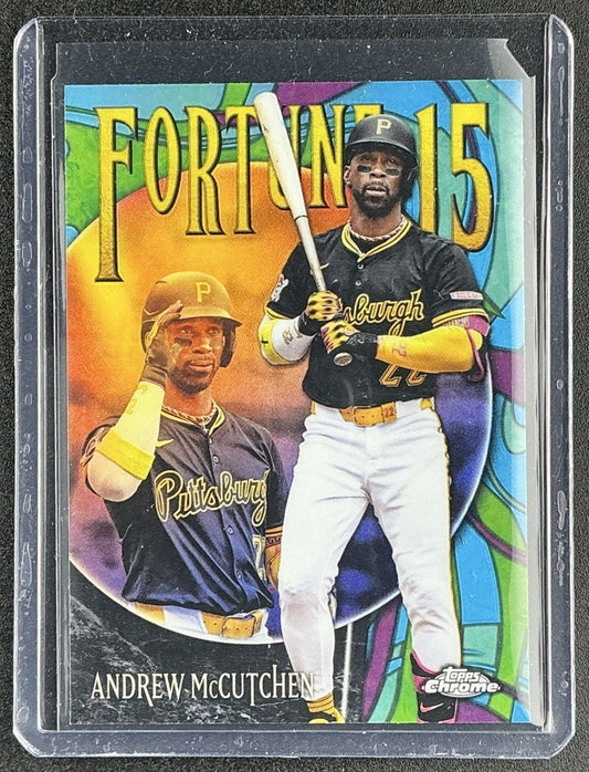 ANDREW MCCUTCHEN 2025 TOPPS CHROME UPDATE #F15-17 FORTUNE 15 PIRATES