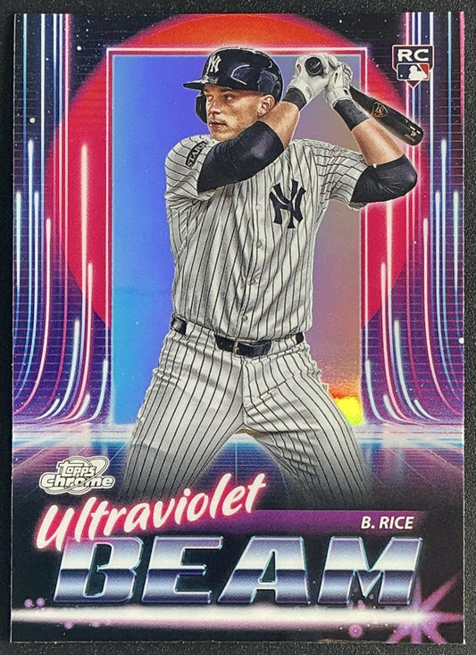BEN RICE 2025 TOPPS COSMIC CHROME #UB-12 ULTRAVIOLET BEAM RC YANKEES