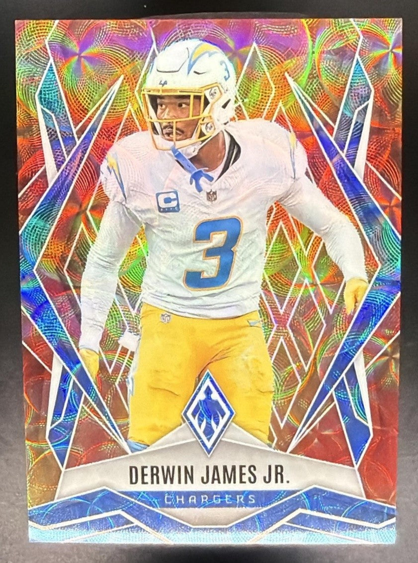 DERWIN JAMES JR. 2025 PANINI PHOENIX FACTORY SET #101 FIREBURST /350 CHARGERS