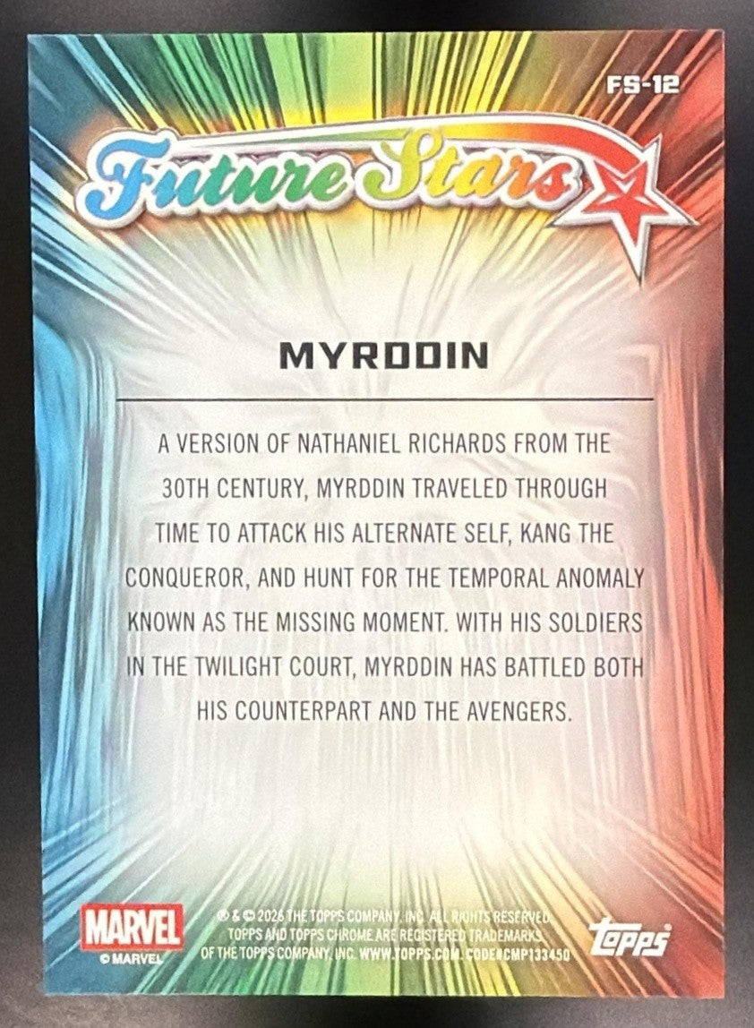 MYRDDIN 2026 TOPPS CHROME MARVEL COMICS #FS-12 FUTURE STARS