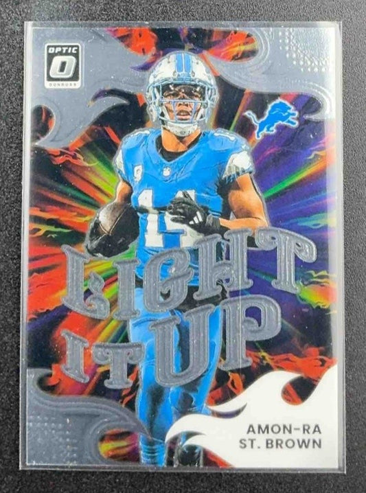 AMON-RA ST. BROWN 2025 PANINI DONRUSS OPTIC #15 LIGHT IT UP LIONS