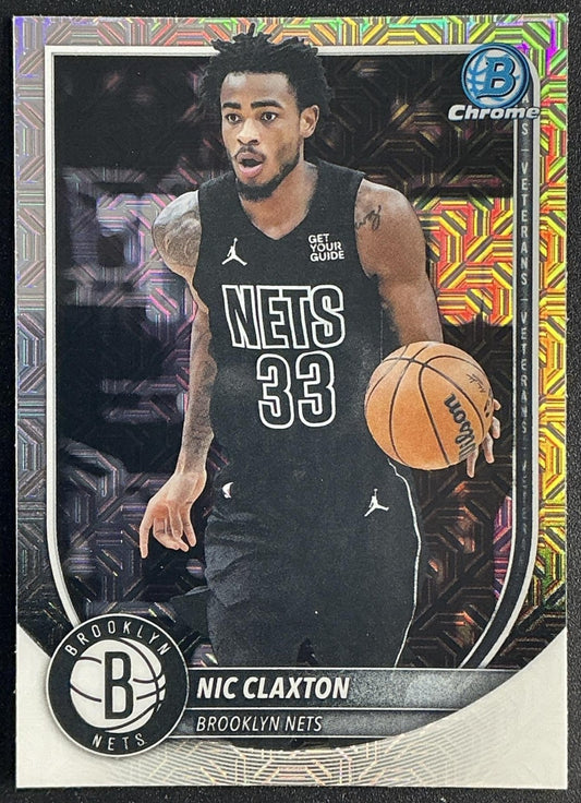 NIC CLAXTON 2025-26 BOWMAN #BCV-150 CHROME MOJO REFRACTOR NETS