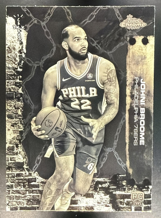 JOHNI BROOME 2025-26 TOPPS CHROME X CACTUS JACK #95 RC 76ERS