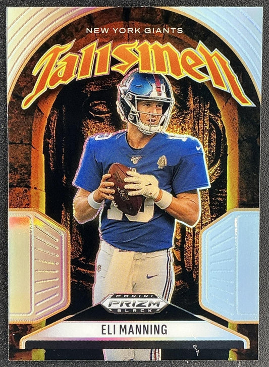ELI MANNING 2025 PANINI PRIZM BLACK #3 TALISMEN SILVER GIANTS