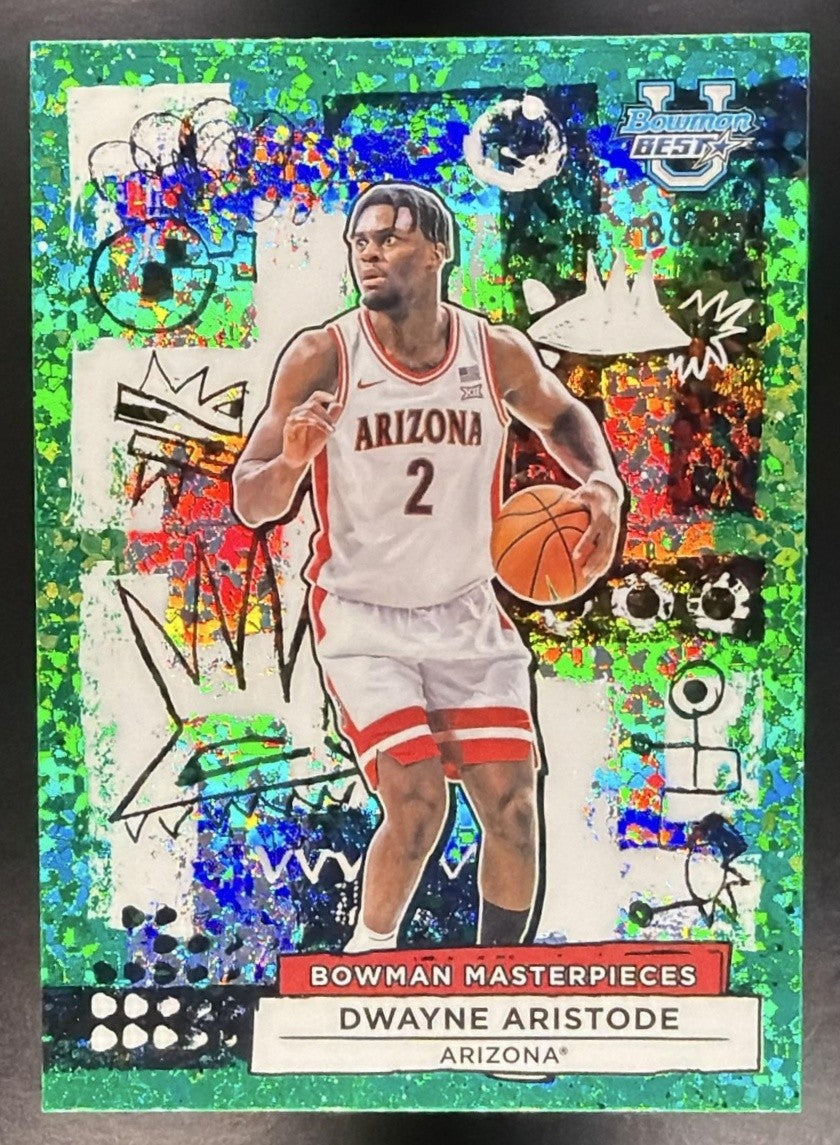 2025 Bowman Best University Dwayne Aristode Masterpieces Green Mini-Diamond /99