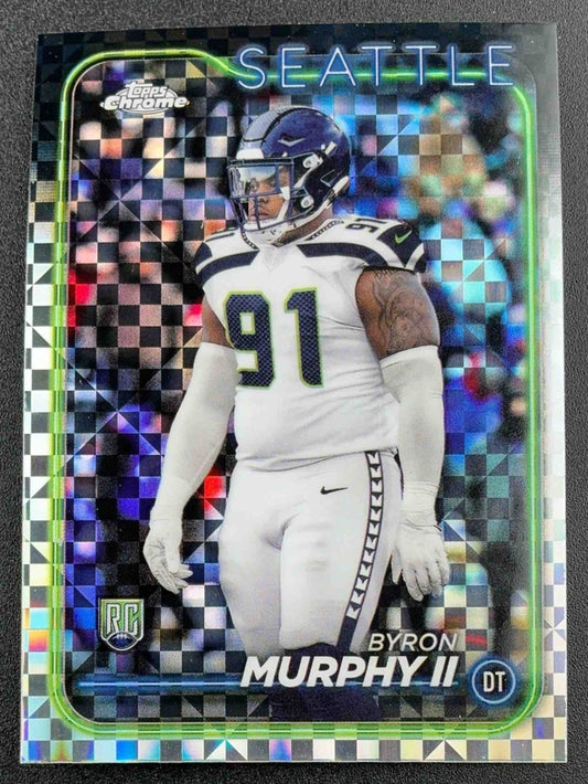 BYRON MURPHY II 2024 TOPPS CHROME #297 X-FRACTOR RC SEAHAWKS