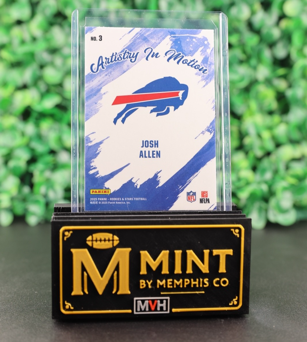 JOSH ALLEN 2025 PANINI ROOKIES & STARS ARTISTRY IN MOTION #3 BILLS