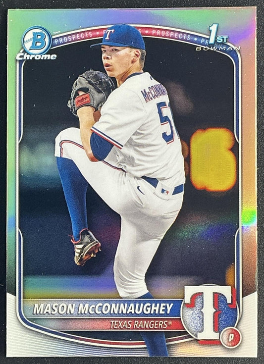 2025 Bowman Draft Mason McConnaughey #BDC-117 Chrome Refractor 1st Prospect
