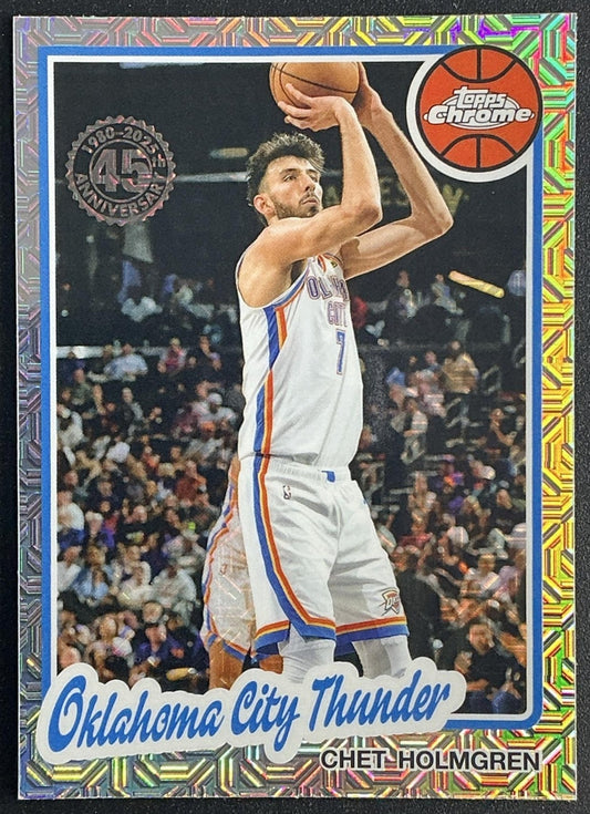 CHET HOLMGREN 2025-26 TOPPS #TC-CH 1980-81 CHROME MOJO REFRACTOR THUNDER