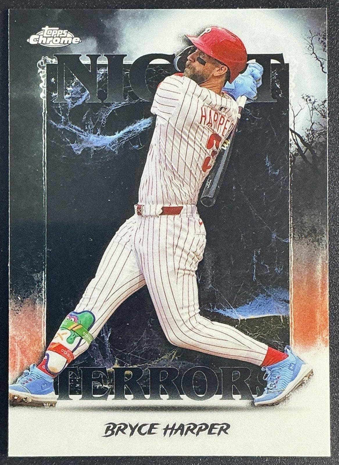 BRYCE HARPER 2025 TOPPS CHROME UPDATE #NT-12 NIGHT TERRORS PHILLIES