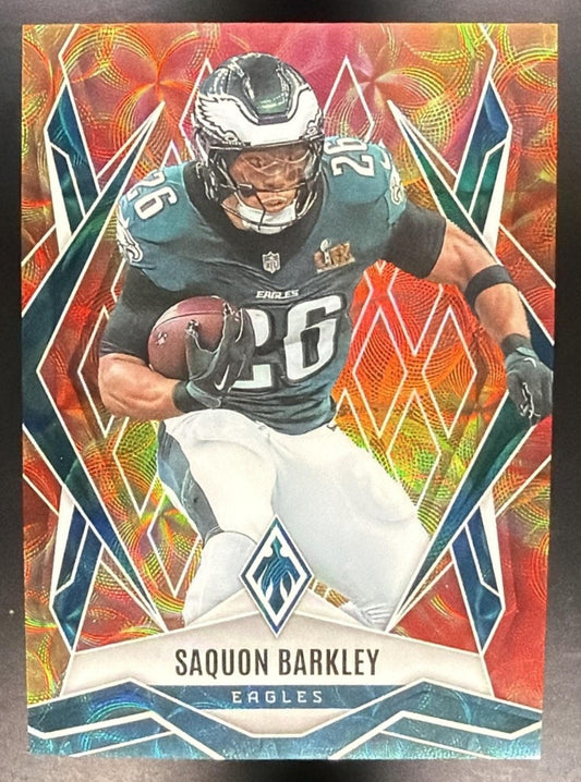 SAQUON BARKLEY 2025 PANINI PHOENIX #77 FIRE BURST PRIZM /350 EAGLES