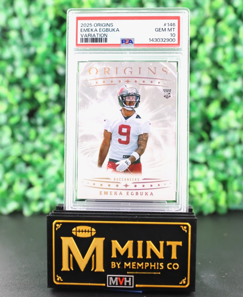 EMEKA EGBUKA 2025 PANINI ORIGINS #146 WHITE VARIATION RC PSA 10