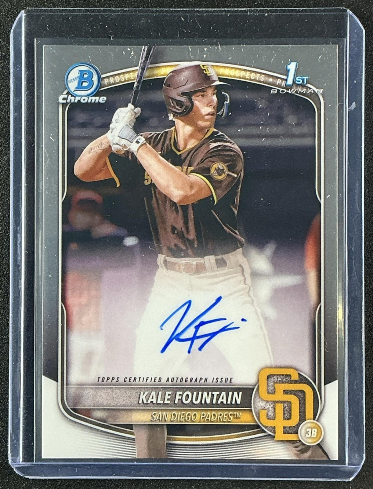 KALE FOUNTAIN 2025 BOWMAN CHROME #CPA-KFO AUTO 1ST PROSPECT PADRES