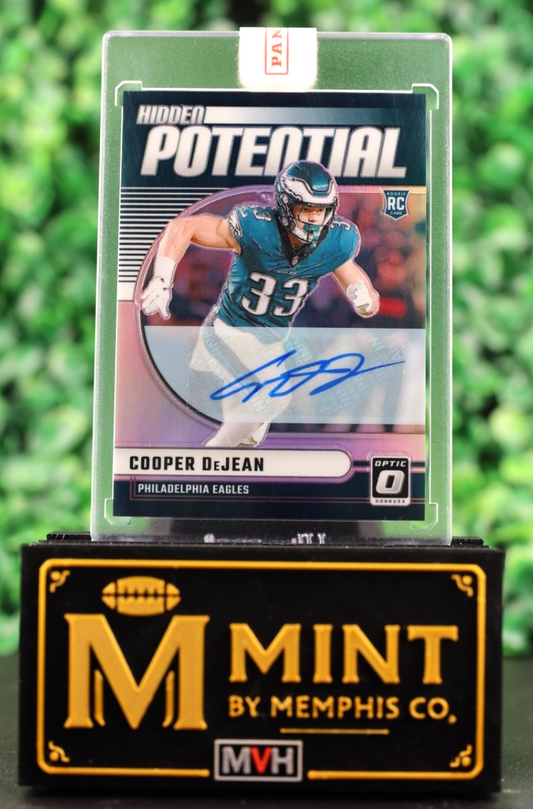 COOPER DEJEAN  2024 PANINI OPTIC HIDDEN POTENTIAL AUTO RC /99 EAGLES
