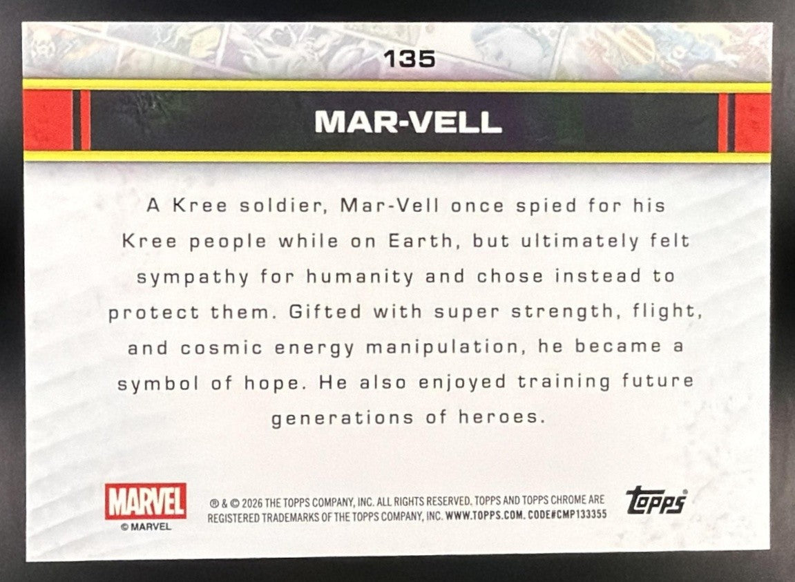 MAR-VELL 2026 TOPPS CHROME MARVEL COMICS #135 STORM'S LIGHTNING REFRACTOR