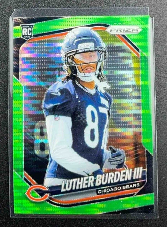 LUTHER BURDEN III 2025 PANINI PRIZM #331 NEON GREEN PULSAR RC BEARS