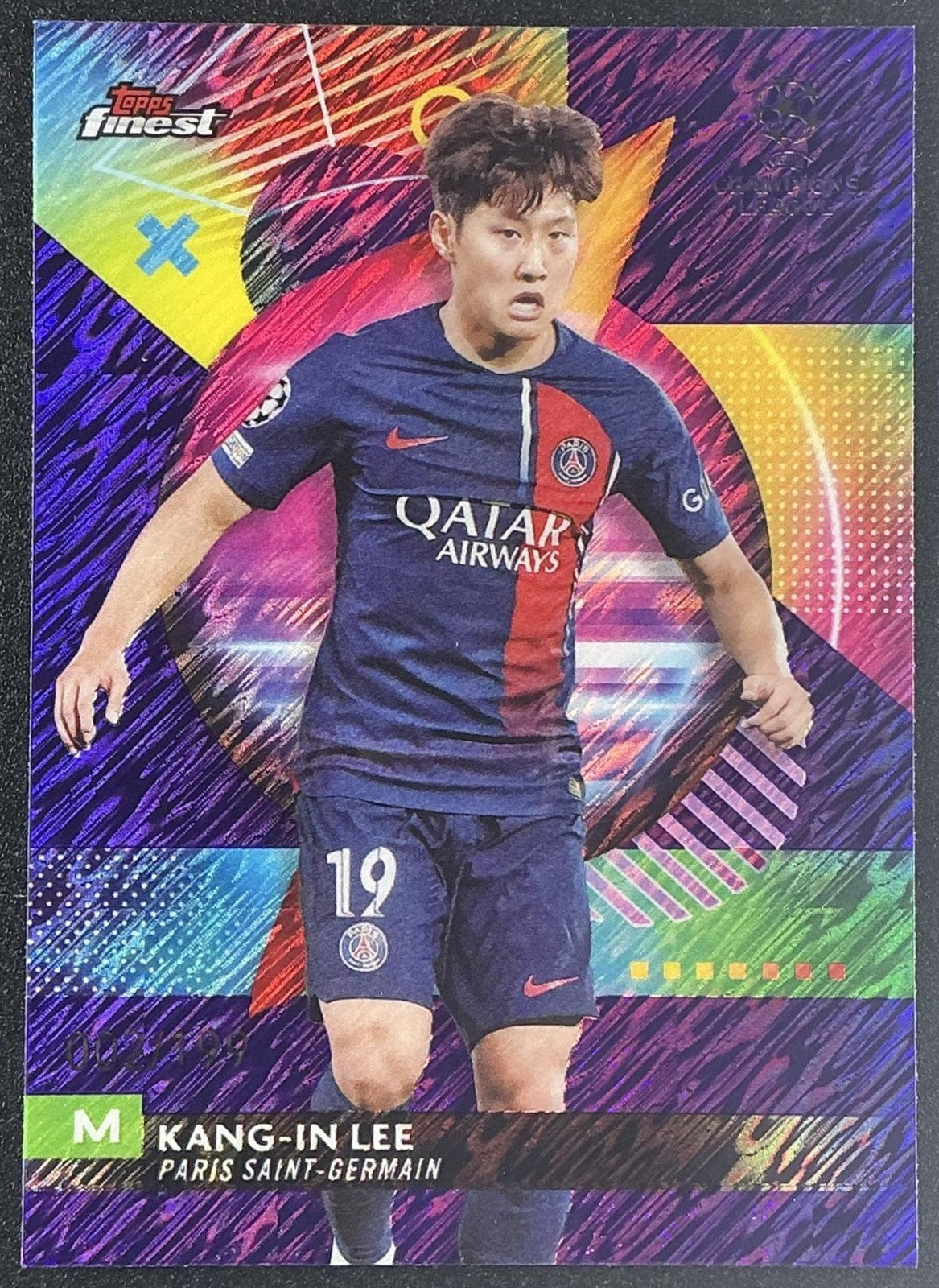 2023 Topps Finest UEFA Club Competitions Kang-in Lee #113 Purple Shimmer /199