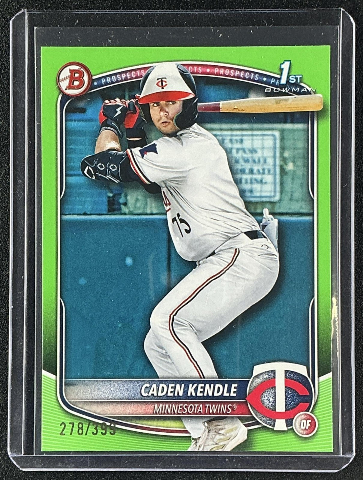CADEN KENDLE 2025 BOWMAN #BP-113 PROSPECTS NEON GREEN BORDER 278/399 TWINS