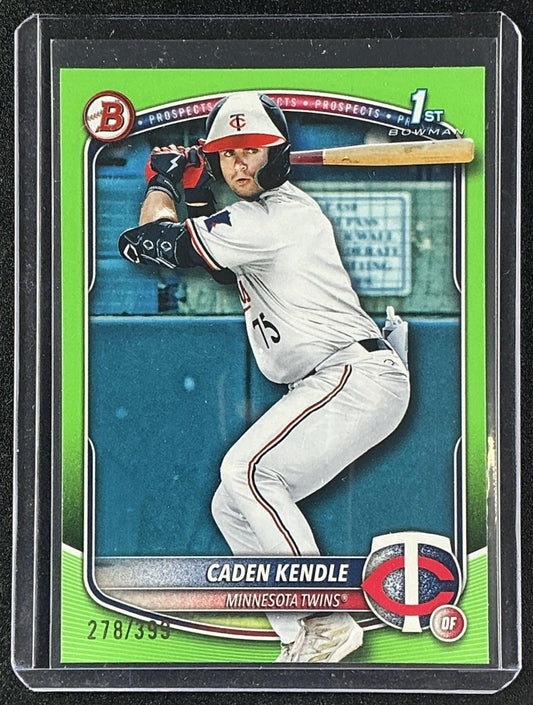 CADEN KENDLE 2025 BOWMAN #BP-113 PROSPECTS NEON GREEN BORDER 278/399 TWINS