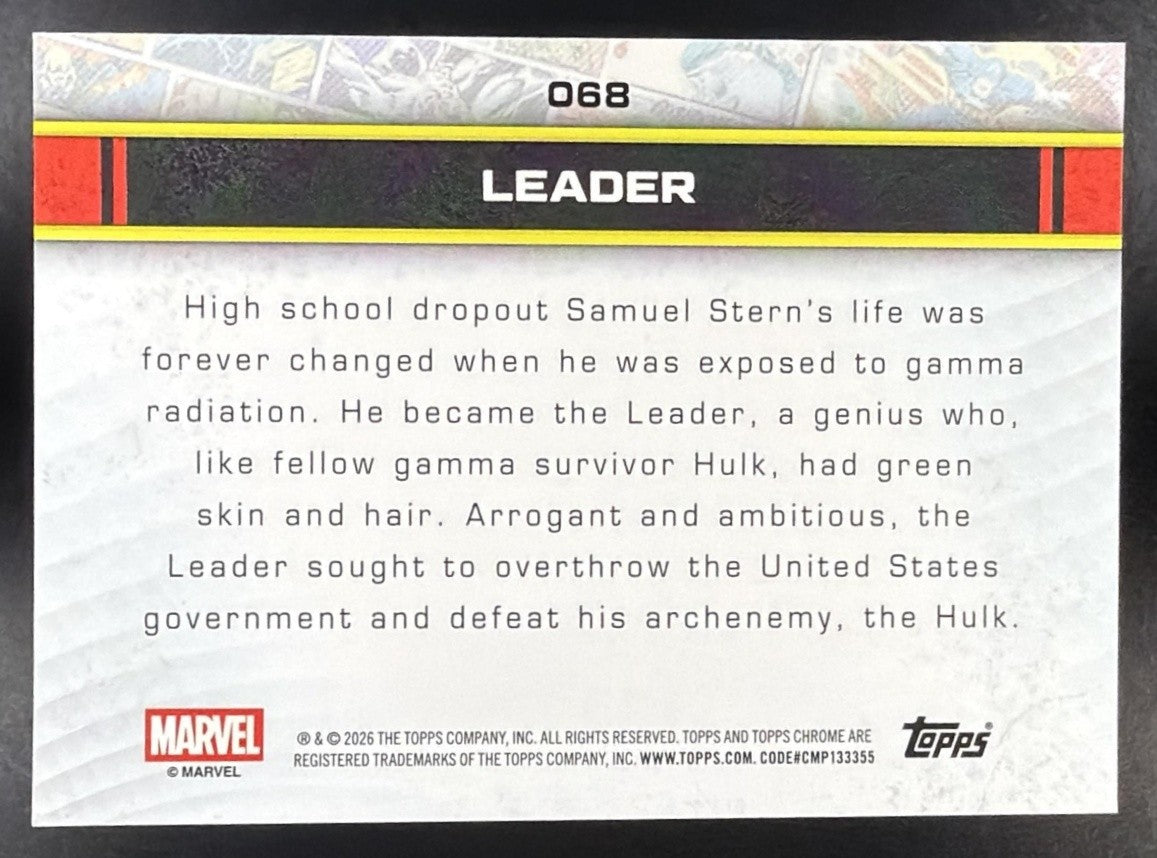 2026 Topps Chrome Marvel Comics Leader Storm's Orange Lightning Refractor /25