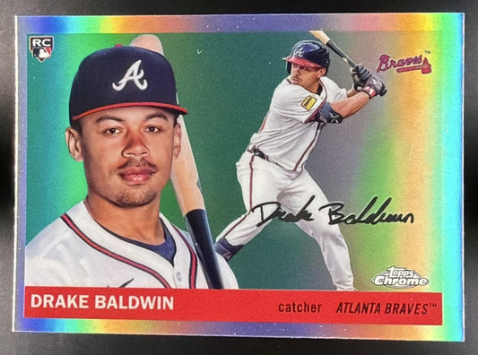 DRAKE BALDWIN 2025 TOPPS CHROME PLATINUM ANNIVERSARY #265 REFRACTOR RC BRAVES