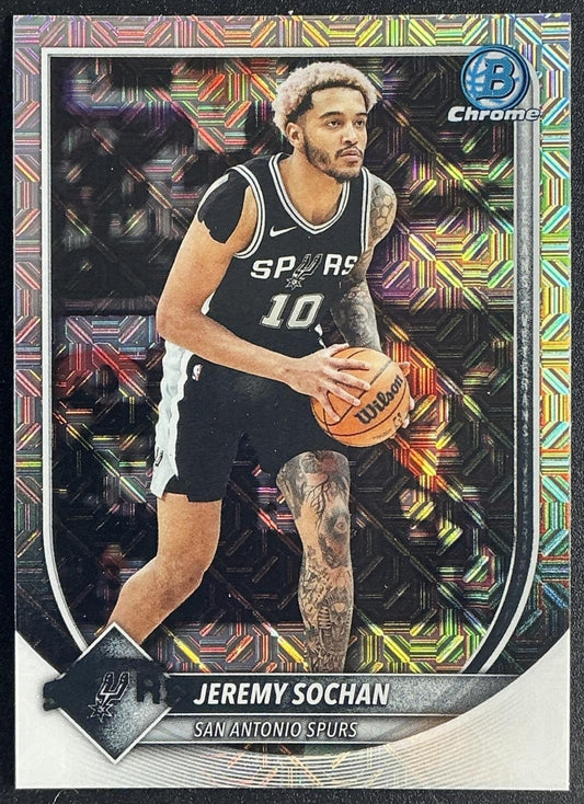JEREMY SOCHAN 2025-26 BOWMAN #BCV-147 CHROME MOJO REFRACTOR SPURS