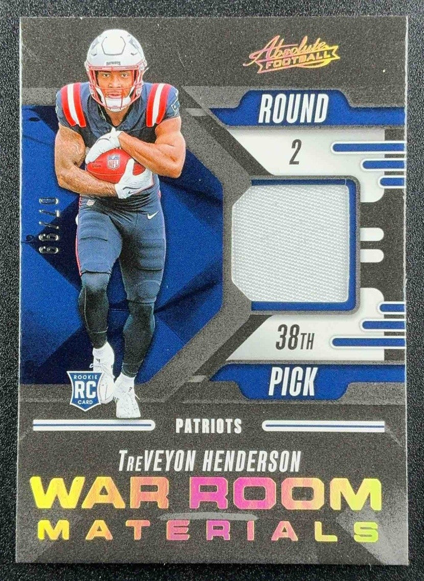 2025 Panini Absolute TreVeyon Henderson #WRM-THN War Room Materials Gold /99