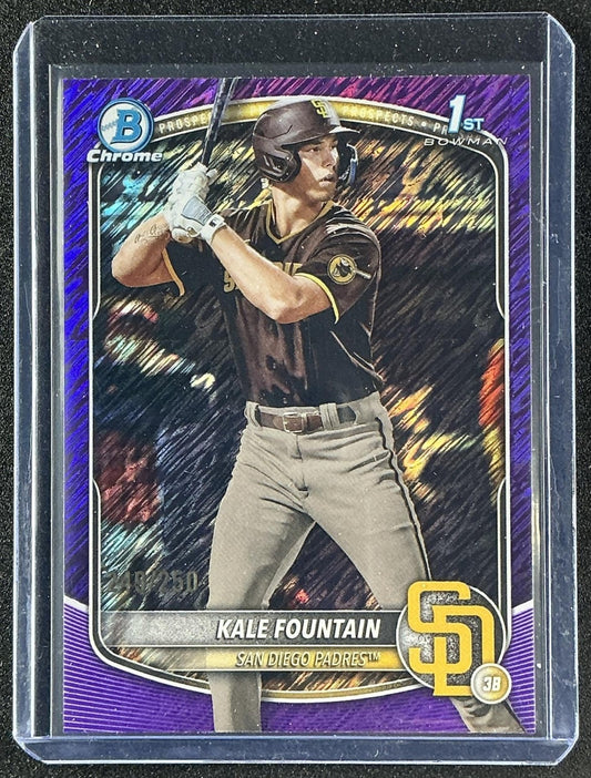 2025 Bowman Chrome Kale Fountain #BCP-246 Purple Shimmer Refractor /250 1st