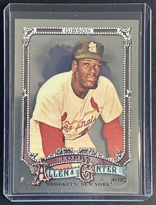 BOB GIBSON 2025 TOPPS ALLEN & GINTER #61 CHROME CARDINALS