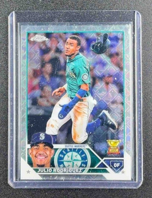 JULIO RODRIGUEZ 2023 TOPPS CHROME #200 LOGO REFRACTOR ALL-STAR ROOKIE-MARINERS