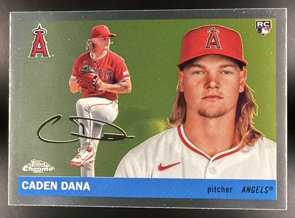 CADEN DANA 2025 TOPPS CHROME PLATINUM ANNIVERSARY #247 RC ANGELS