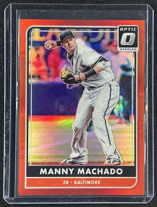 MANNY MACHADO 2016 PANINI DONRUSS OPTIC #142 RED 91/99 ORIOLES