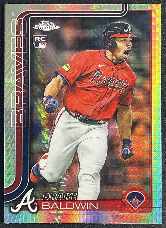 DRAKE BALDWIN 2025 TOPPS CHROME UPDATE #USC96 PRISM REFRACTOR RC BRAVES