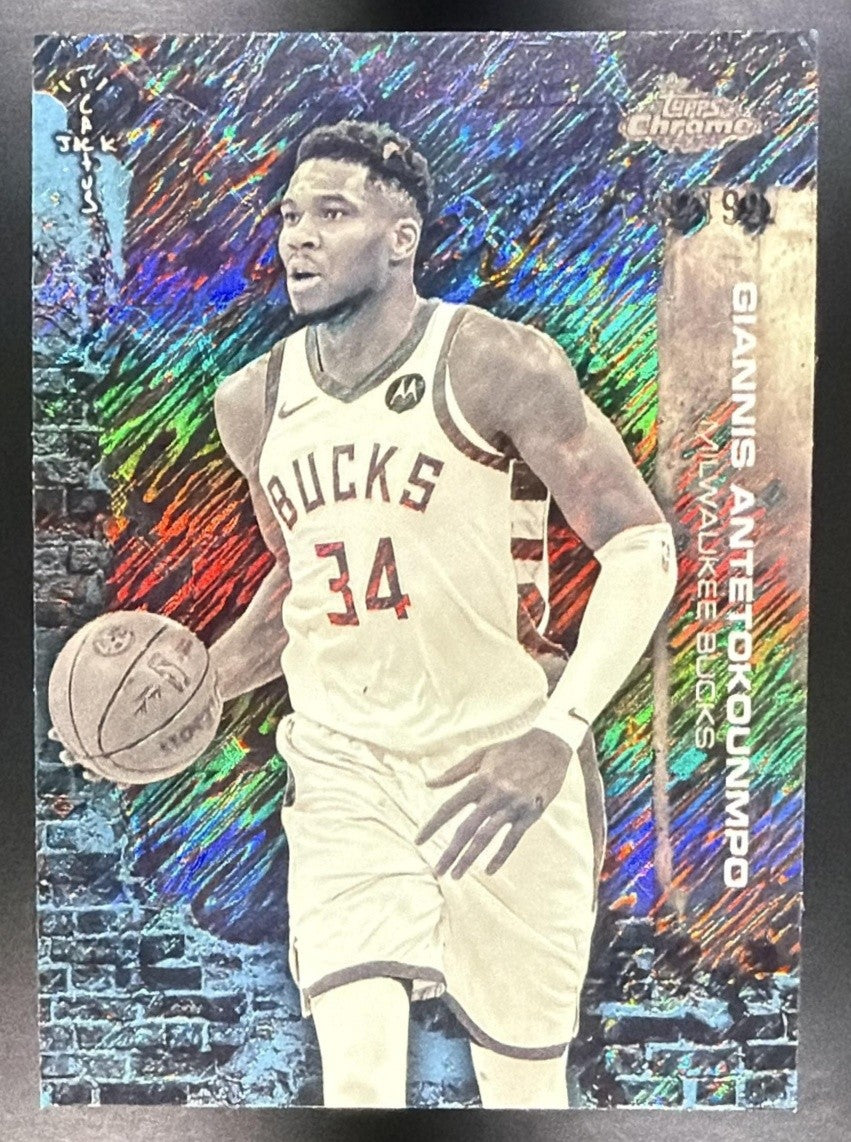 2025 Topps Chrome x Cactus Jack Giannis Antetokounmpo Aqua Shimmer /199
